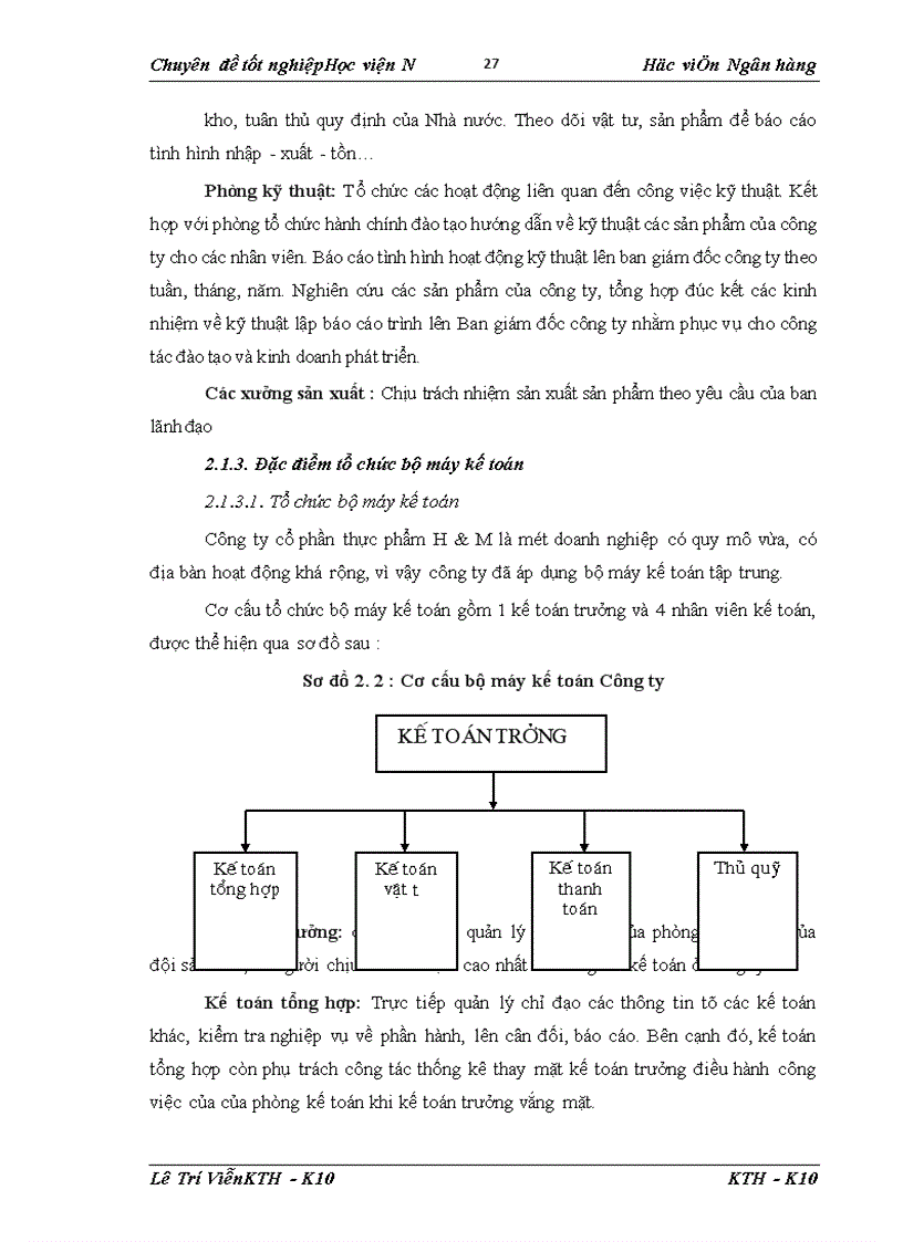 image for page Kế toán tiêu thụ thành phẩm và xác định kết quả tiêu thụ thành phẩm tại Công ty cổ phần thực phẩm H M