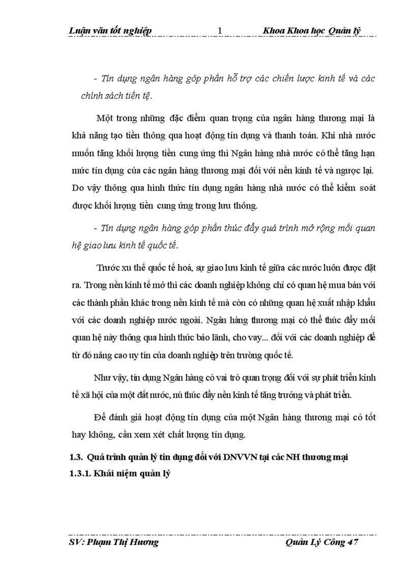 image for page Quản lý hoạt động tín dụng đối với DNVVN tại NHĐT PT Việt Nam chi nhánh Quang Trung 1