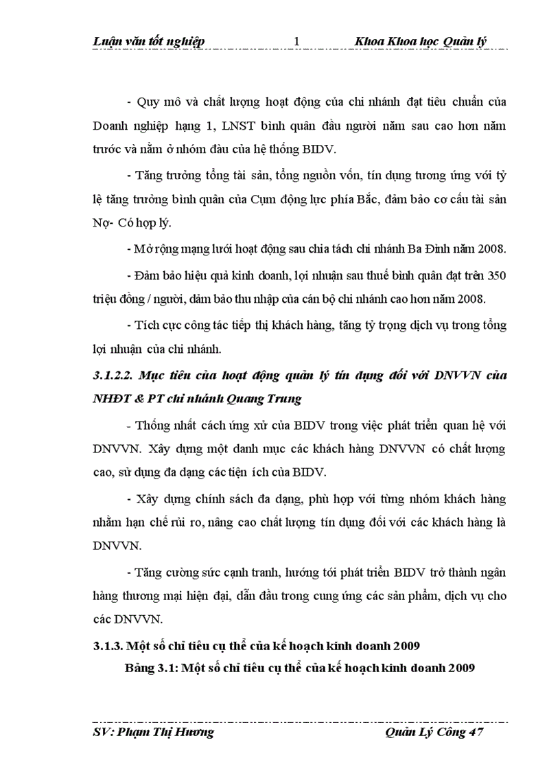 image for page Quản lý hoạt động tín dụng đối với DNVVN tại NHĐT PT Việt Nam chi nhánh Quang Trung 1