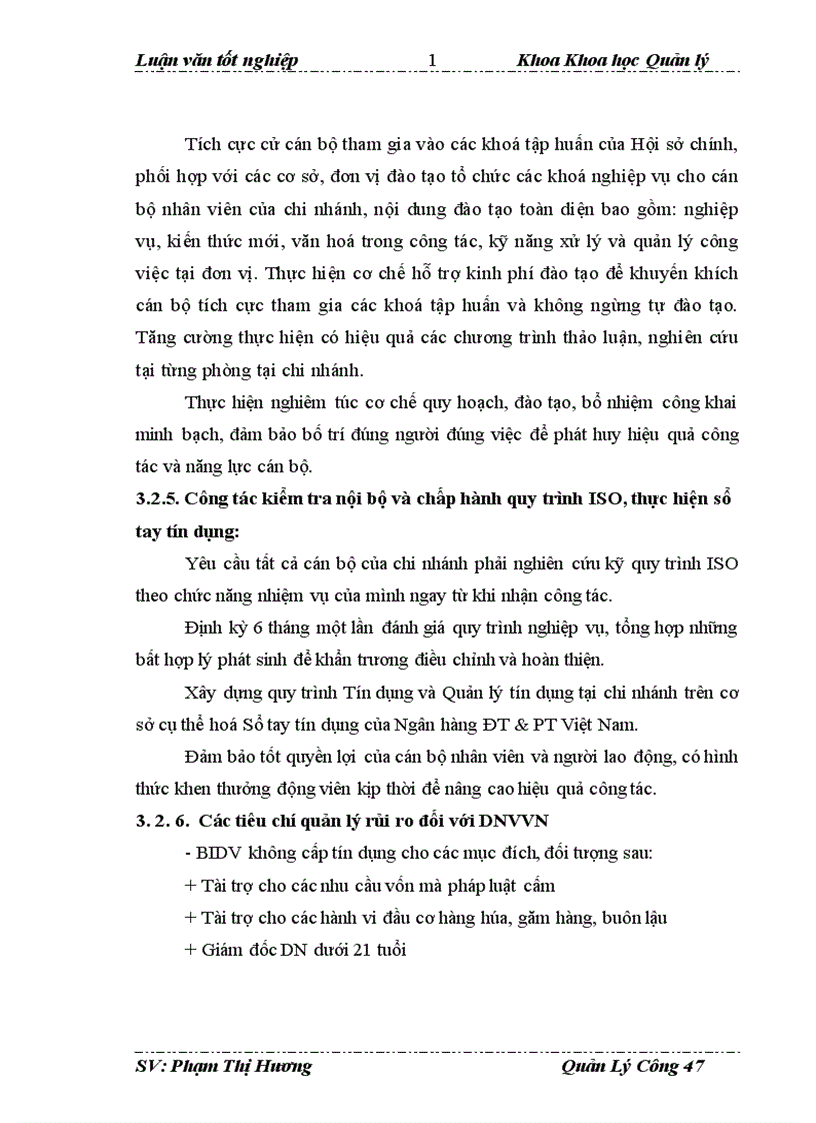 image for page Quản lý hoạt động tín dụng đối với DNVVN tại NHĐT PT Việt Nam chi nhánh Quang Trung 1