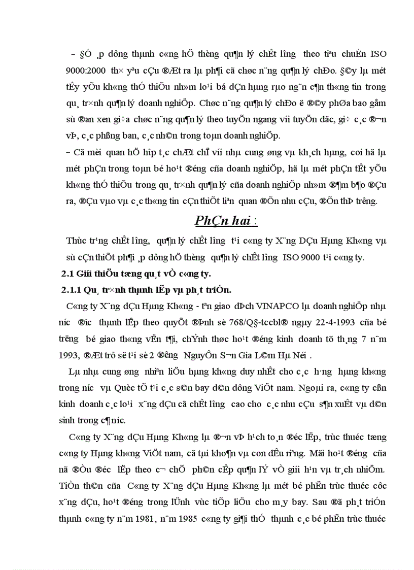 image for page Tạo điều kiện thuận lợi áp dụng thành công hệ thống quản lý chất lượng theo tiêu chuẩnQuốc tế ISO9001 2000 ở công ty Xăng Dầu Hàng Không