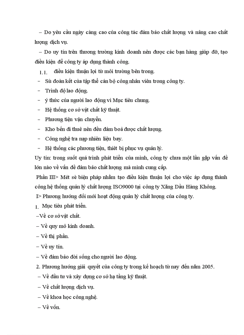 image for page Tạo điều kiện thuận lợi áp dụng thành công hệ thống quản lý chất lượng theo tiêu chuẩnQuốc tế ISO9001 2000 ở công ty Xăng Dầu Hàng Không