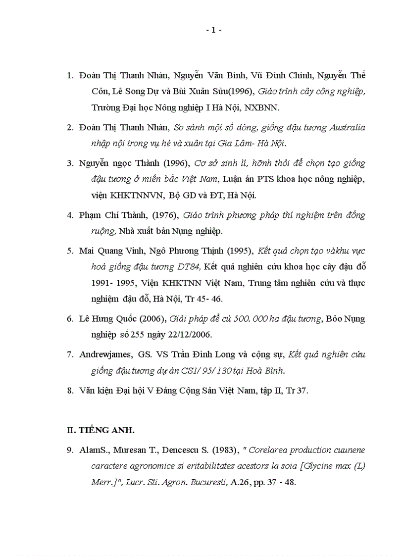 image for page Đánh giá khả năng sinh trưởng và phát triển của một số dòng đậu tương nhập nôi từ Australia tại huyện Lục Yên tỉnh Yên Bái năm 2008 2009