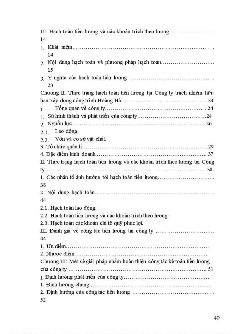 image for page Hạch toán tiền lương và các khoản trích theo lương tại Công ty trách nhiệm hữu hạn xây dựng công trình Hoàng Hà 1