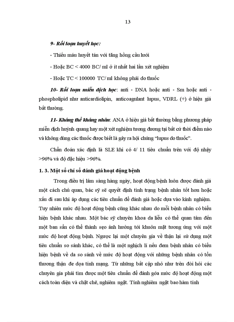 image for page Đánh giá hoạt động bệnh lupus ban đỏ theo chỉ số SLEDAI và so sánh với một số chỉ số khác