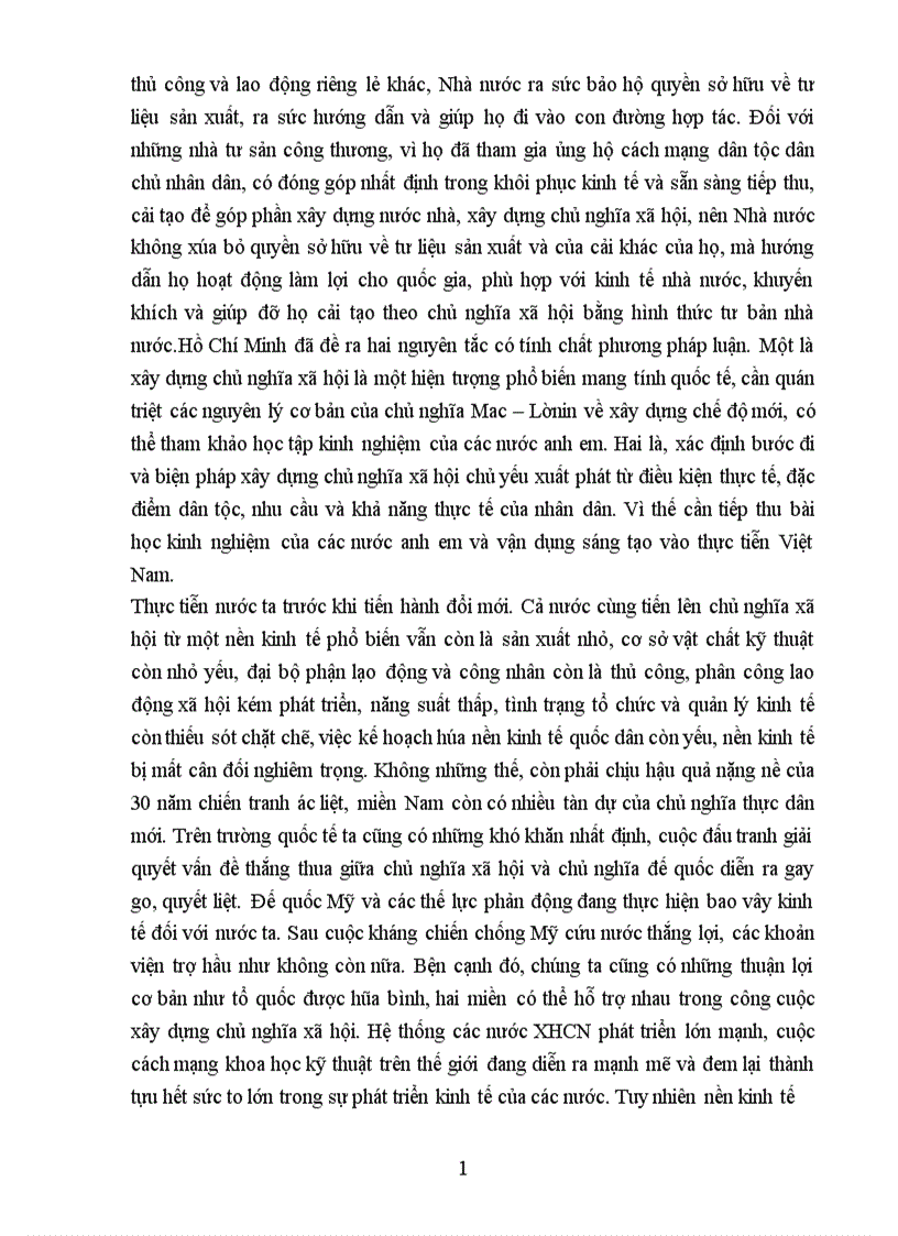 image for page Tại sao Hồ Chí Minh chủ trương thực hiện cơ cấu kinh tế hàng hóa nhiều thành phần trong thời kỳ quá độ lên chủ nghĩa xã hội ở Việt Nam