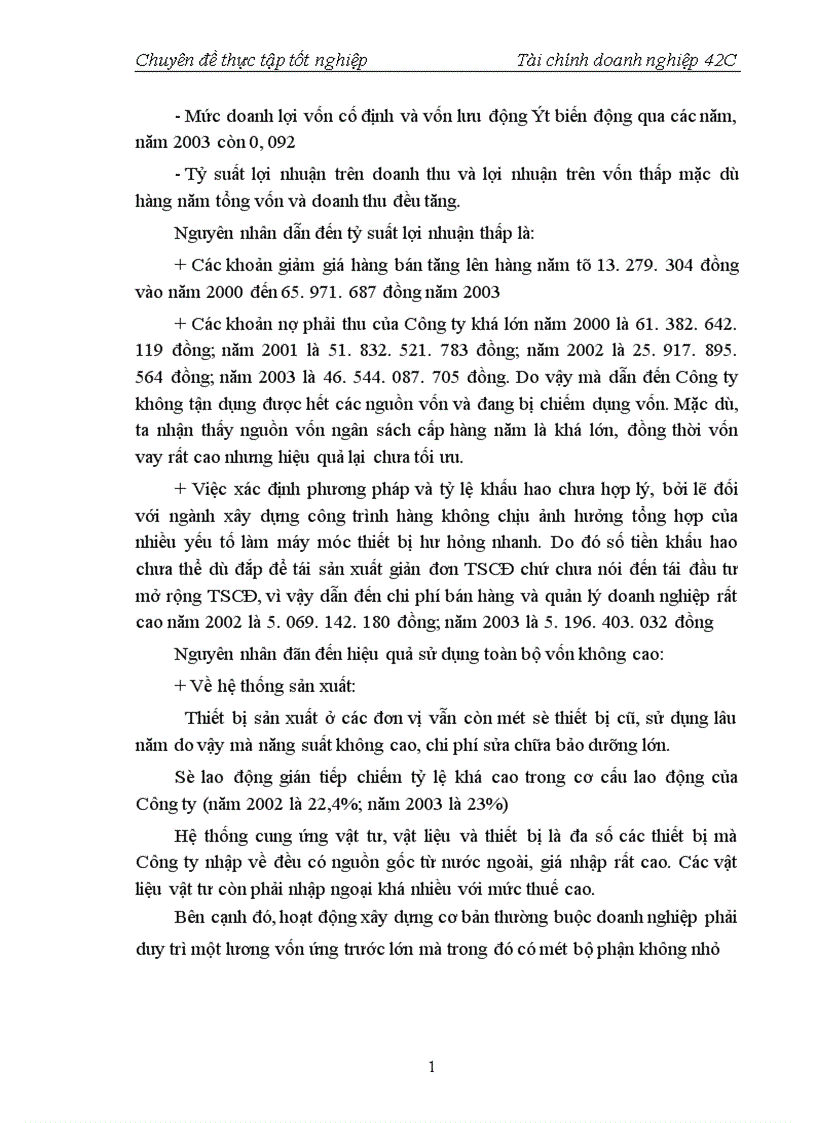 image for page Thực trạng sử dụng vốn tại Công ty xây dựng công trình hàng không ACC 1