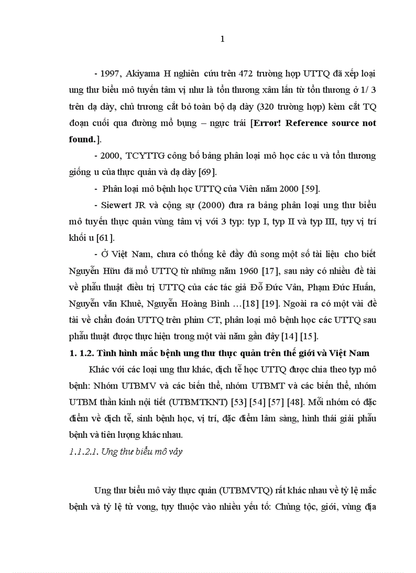 image for page Nghiên cứu đặc điểm lâm sàng và mô bệnh học ung thư biểu mô thực quản 1