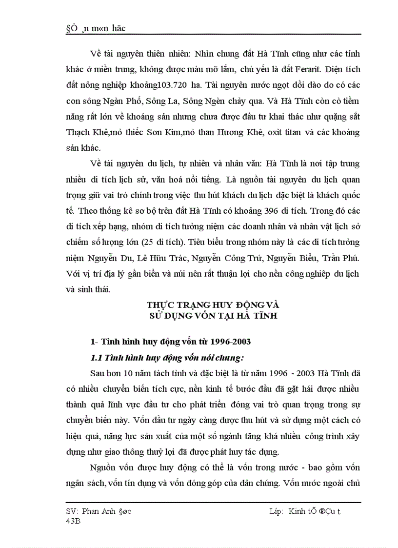 image for page Thực trạng và giải pháp nhằm thu hút và sử dụng vốn đầu tư có hiệu quả tại Hà Tĩnh 1