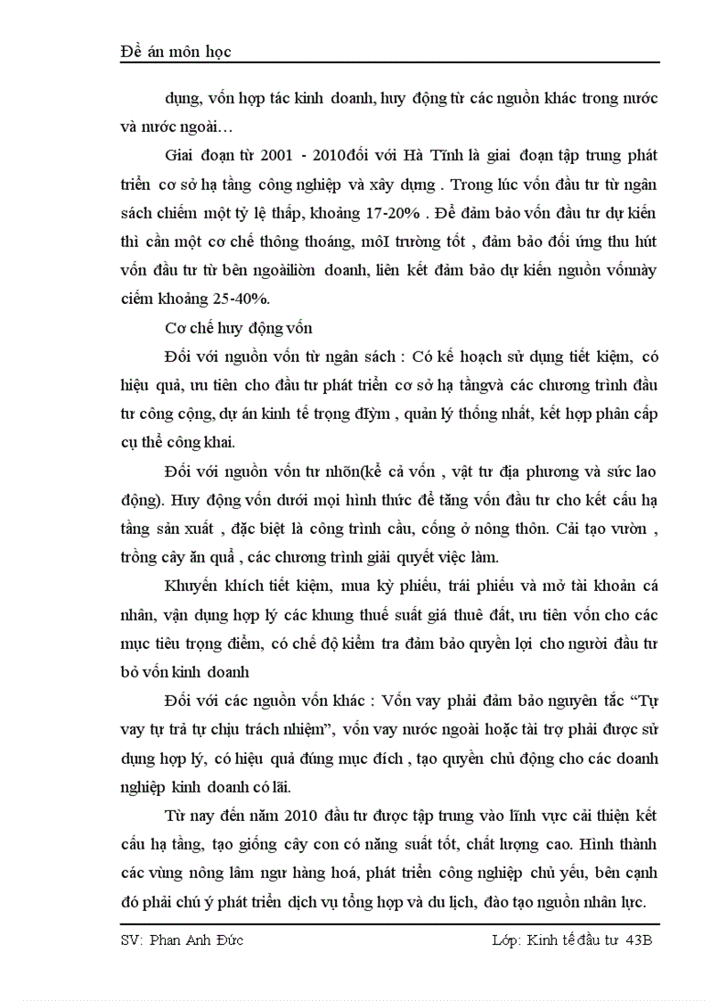 image for page Thực trạng và giải pháp nhằm thu hút và sử dụng vốn đầu tư có hiệu quả tại Hà Tĩnh 1