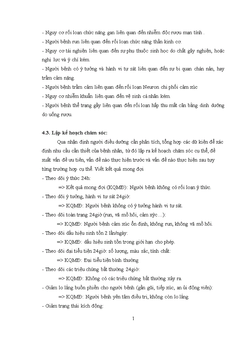 image for page Chăm sóc người bệnh sảng rượu