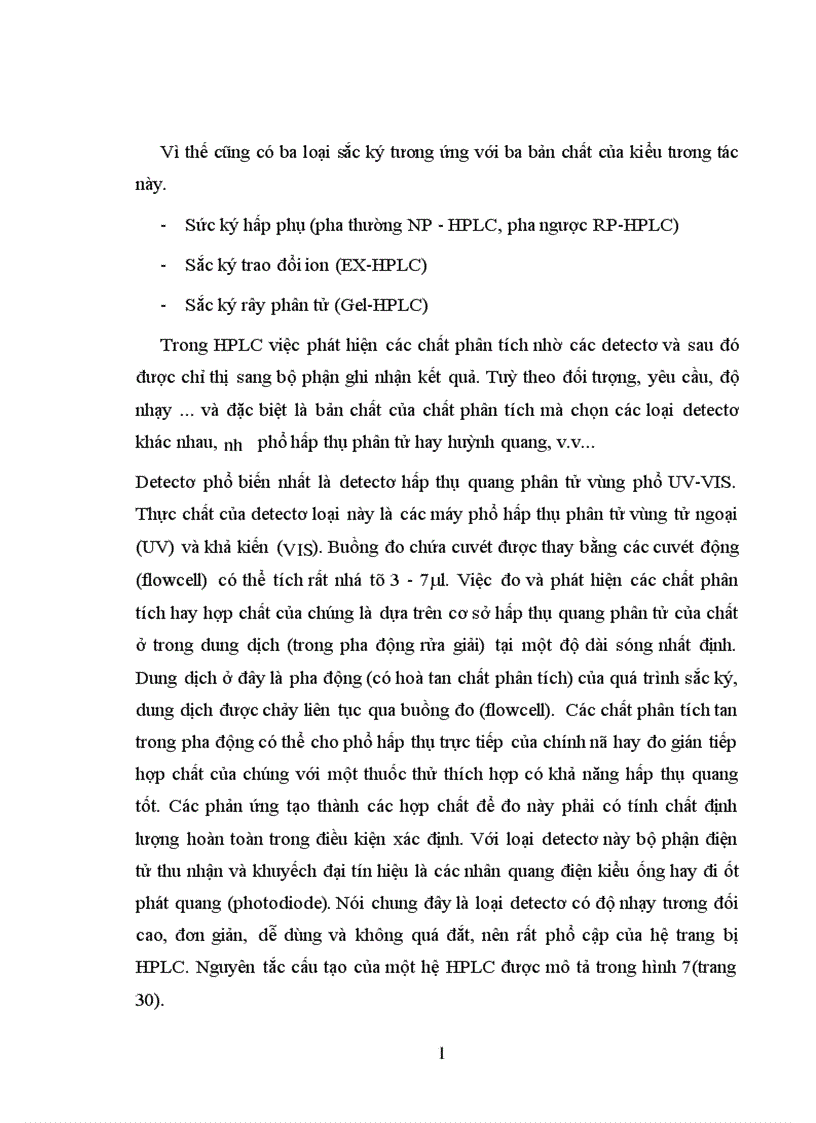 image for page Phương pháp sắc ký khí lỏng hiệu suất cao HPLC và những vấn đề cần nghiên cứu ứng dụng