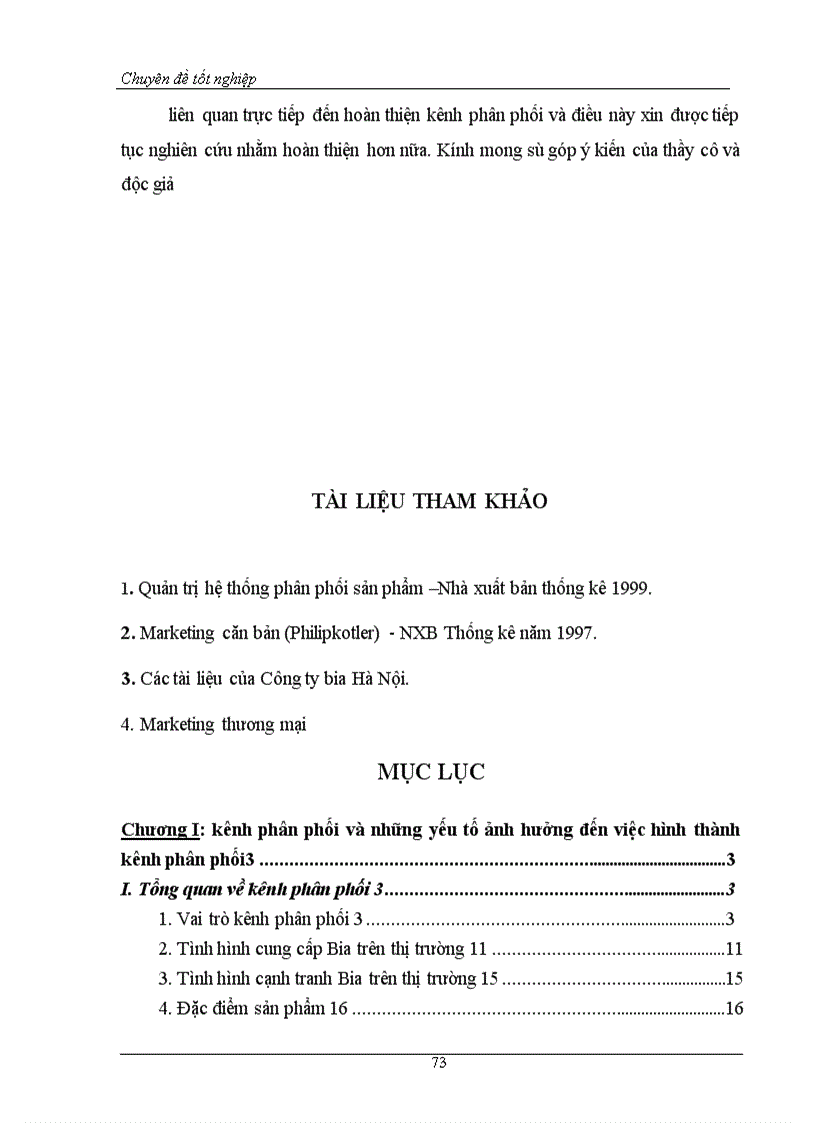 image for page Hoàn thiện hệ thống kênh phân phối nhằm duy trì và mở rộng thị trường tiêu thụ của Công ty bia Hà Nội 1