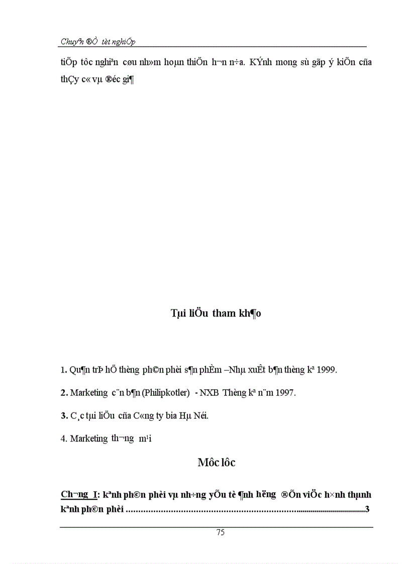 image for page Hoàn thiện hệ thống kênh phân phối nhằm duy trì và mở rộng thị trường tiêu thụ của Công ty bia Hà Nội 1