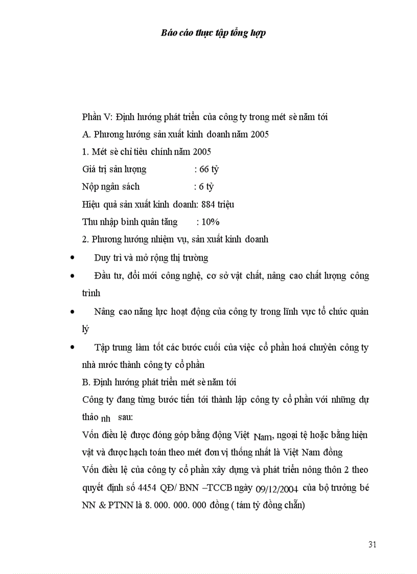 image for page Báo cáo thực tập tổng hợp tại Công ty xây dựng và phát triển nông thôn