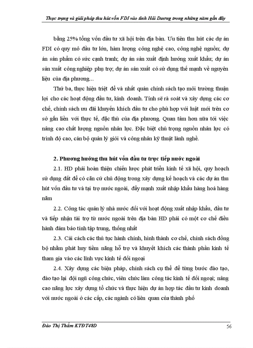 image for page Thực trạng và giải pháp thu hút vốn FDI vào tỉnh Hải Dương trong những năm gần đây