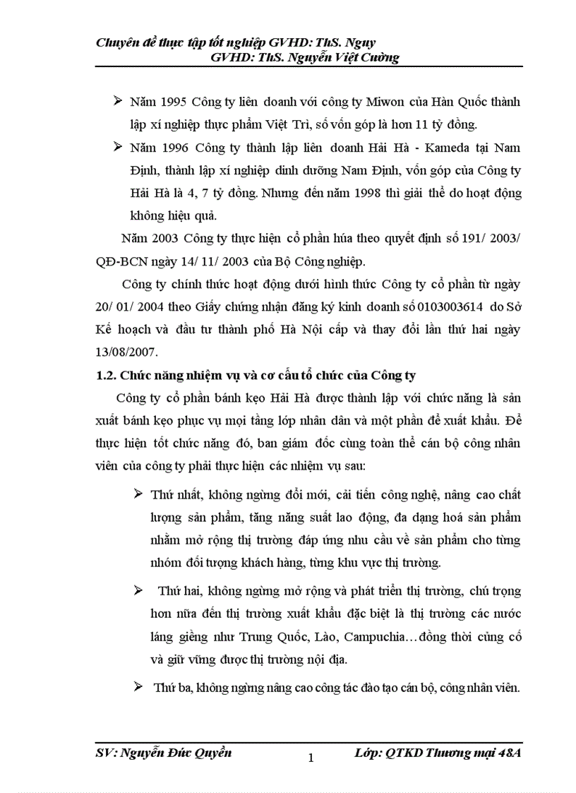 image for page Giải pháp nâng cao năng lực cạnh tranh và mở rộng thị trường tiêu thụ sản phẩm cho công ty cổ phần bánh kẹo Hải Hà 1