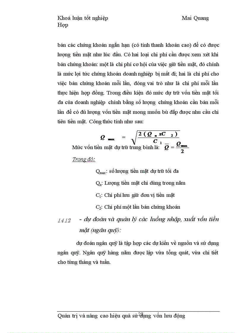 image for page Quản trị và nâng cao hiệu quả sử dụng vốn lưu động tại Công ty Vật tư kỹ thuật Xi măng 1