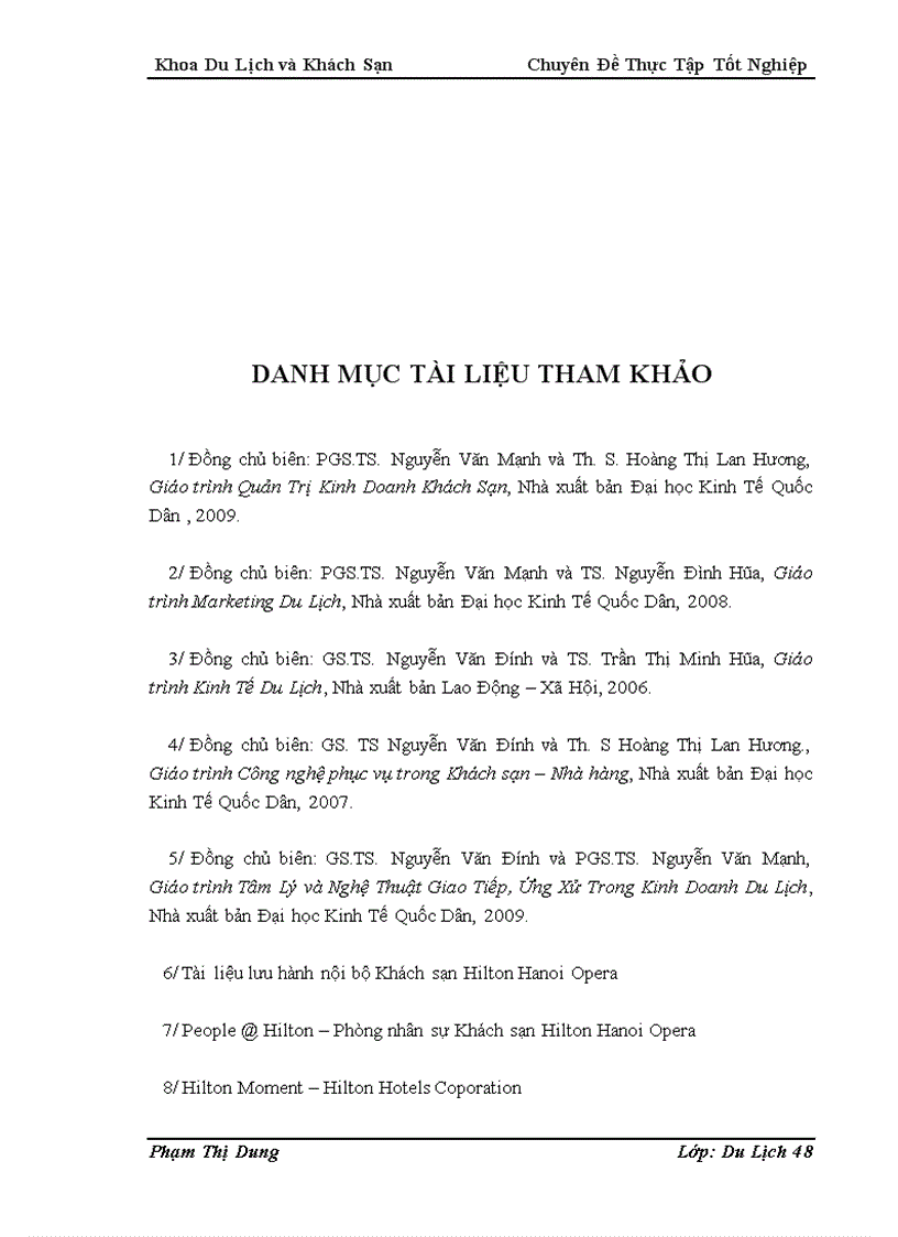 image for page Nghiên cứu quy trình phục vụ của bộ phận lễ tân khách sạn hilton hanoi opera