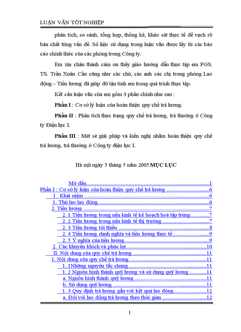 image for page Hoàn thiện quy chế trả lương ở Công ty điện lực I