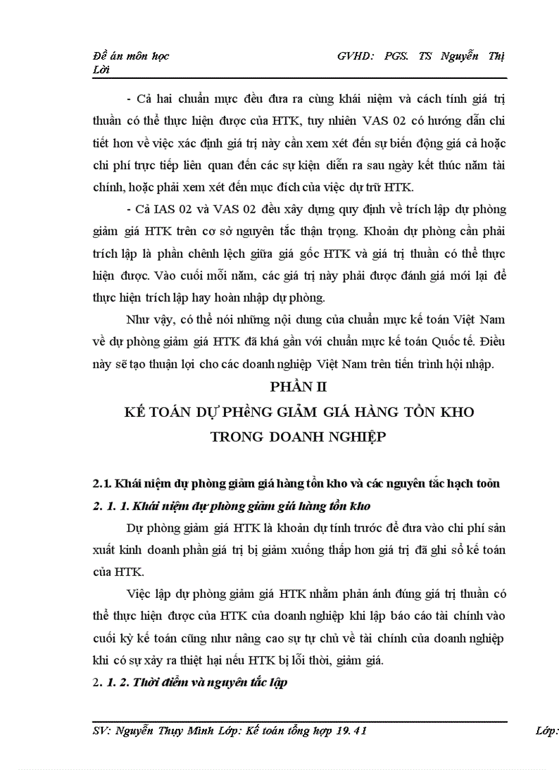 image for page Bàn về kế toán dự phòng giảm giá hàng tồn kho trong doanh nghiệp