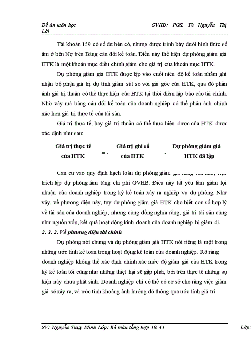 image for page Bàn về kế toán dự phòng giảm giá hàng tồn kho trong doanh nghiệp