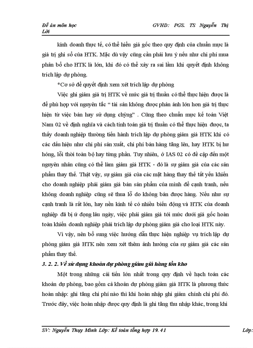 image for page Bàn về kế toán dự phòng giảm giá hàng tồn kho trong doanh nghiệp