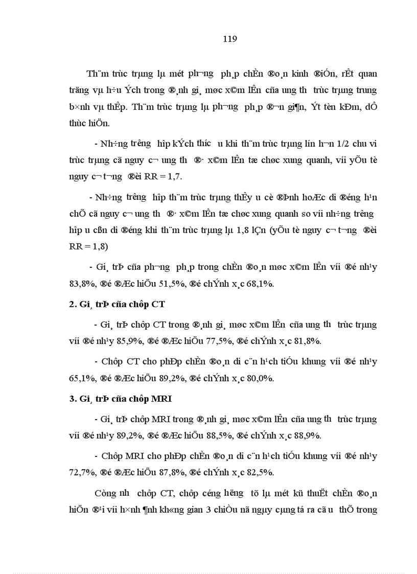 image for page Nghiên cứu giá trị của phương pháp thăm trực tràng chụp cắt lớp vi tính chụp cộng hưởng từ trong xác định mức xâm lấn ung thư biểu mô trực tràng được phẫu thuật triệt căn