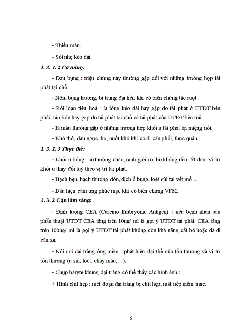 image for page Nghiên cứu kết quả điều trị phẫu thuật ung thư đại tràng tái phát sau mổ tại bệnh viện Việt Đức 1
