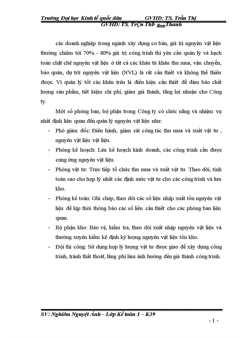 image for page Kế toán nguyên vật liệu ở Công ty Cổ Phần Xây dựng số 9 Thăng Long