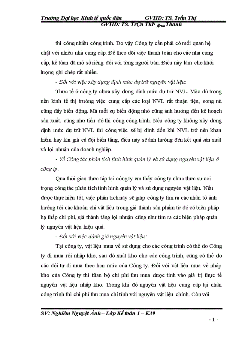 image for page Kế toán nguyên vật liệu ở Công ty Cổ Phần Xây dựng số 9 Thăng Long