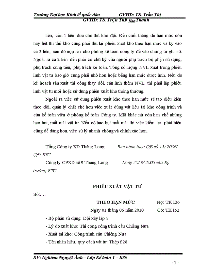 image for page Kế toán nguyên vật liệu ở Công ty Cổ Phần Xây dựng số 9 Thăng Long