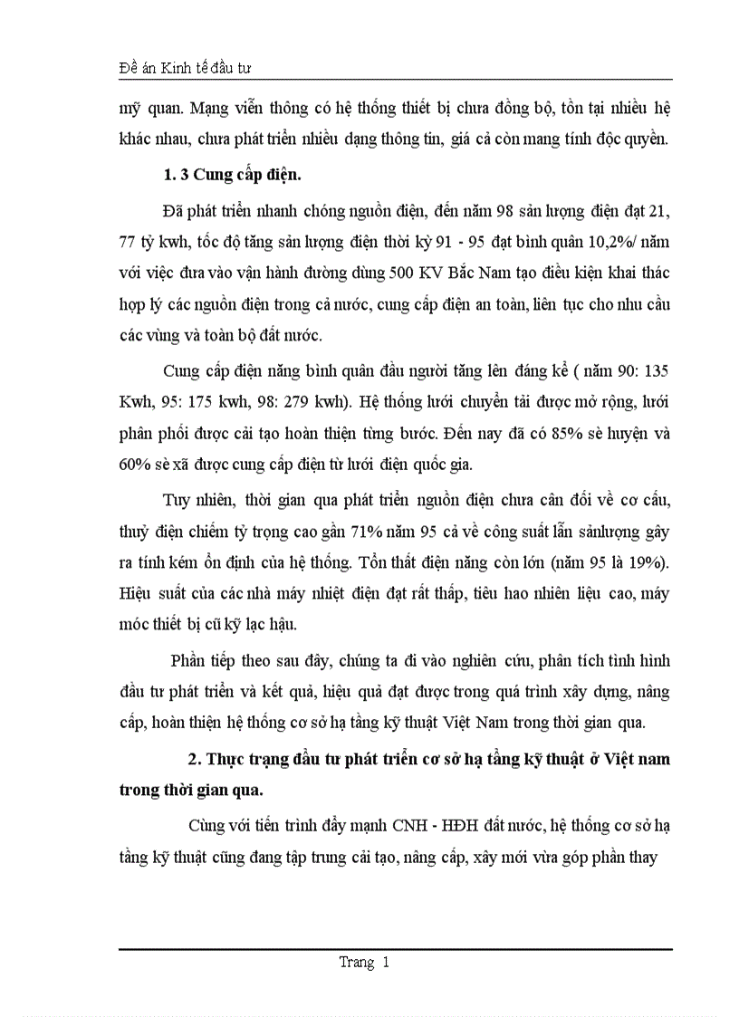 image for page Thực trạng đầu tư phát triển cơ sở hạ tầng kỹ thuật ở Việt Nam trong thời gian qua và một số giải pháp trong thời gian tới nhằm thu hút vốn đầu tư trực tiếp nước ngoài 1