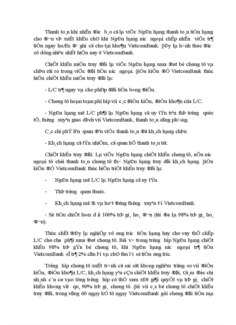 image for page Một số giải pháp nâng cao hiệu quả trong công tác thanh toán hàng xuất nhập khẩu bằng phương thức tính dụng chứng từ tại Ngân hàng Ngoại thương Việt Nam 1