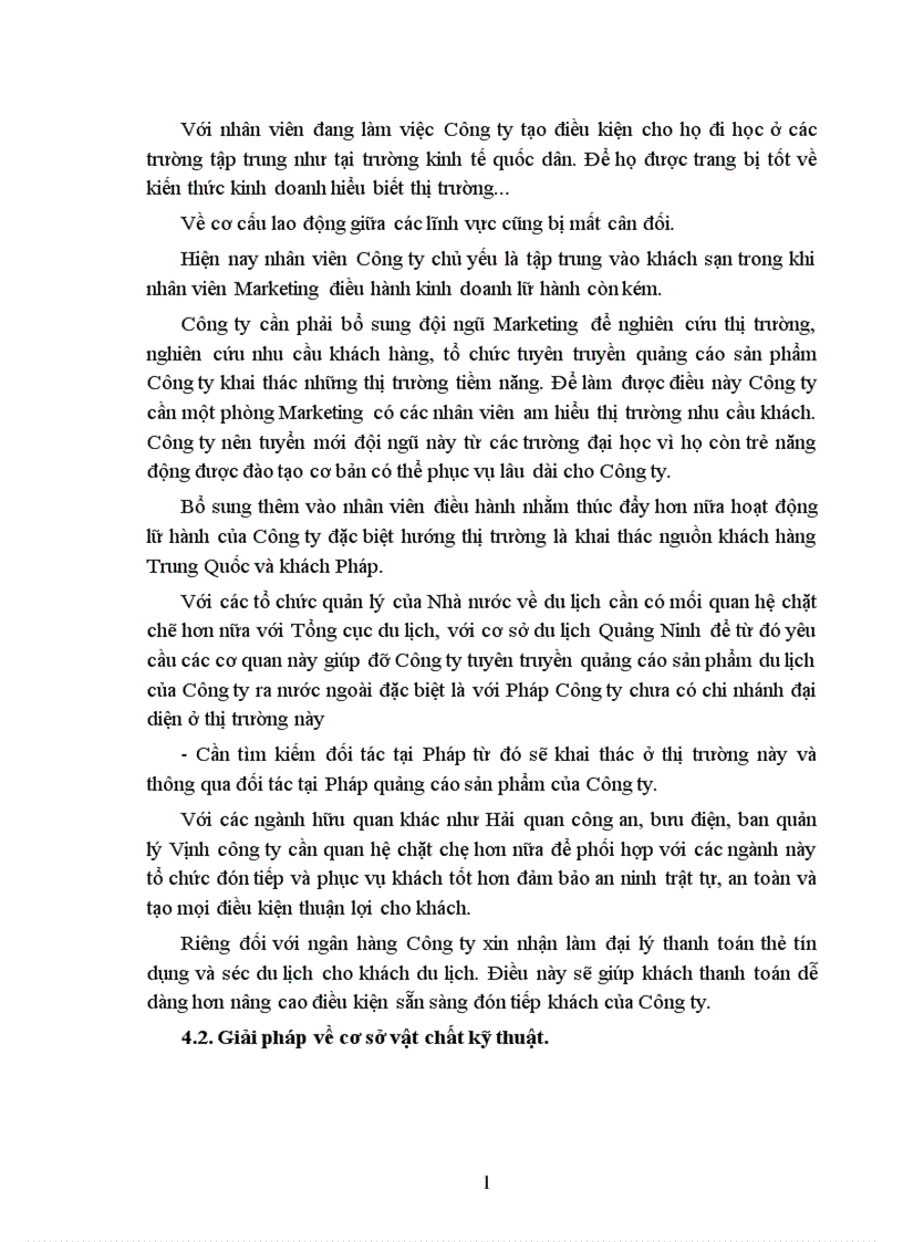 image for page Điều kiện sẵn sàng đón tiếp khách du lịch quốc tế tại Công ty Du lịch Hạ Long Thực trạng và khuyến nghị của Công ty Du lịch Hạ Long