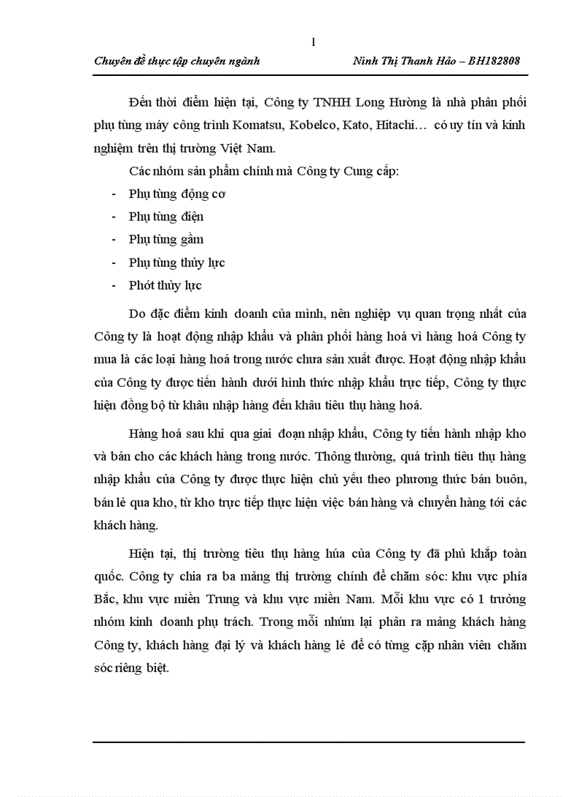 image for page Kế toán bán hàng và xác định kết quả tiêu thụ tại Công ty TNHH Long Hường