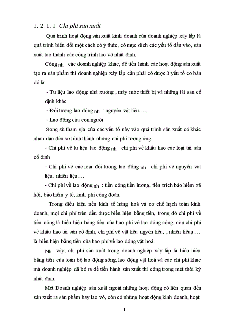 image for page Tổ Chức công tác kế toán chi phí sản xuất và tính giá thành sản phẩm xây lắp ở Xí Nghiệp Sông Đà 11 3 Công Ty Cổ Phần Sông Đà 11 1