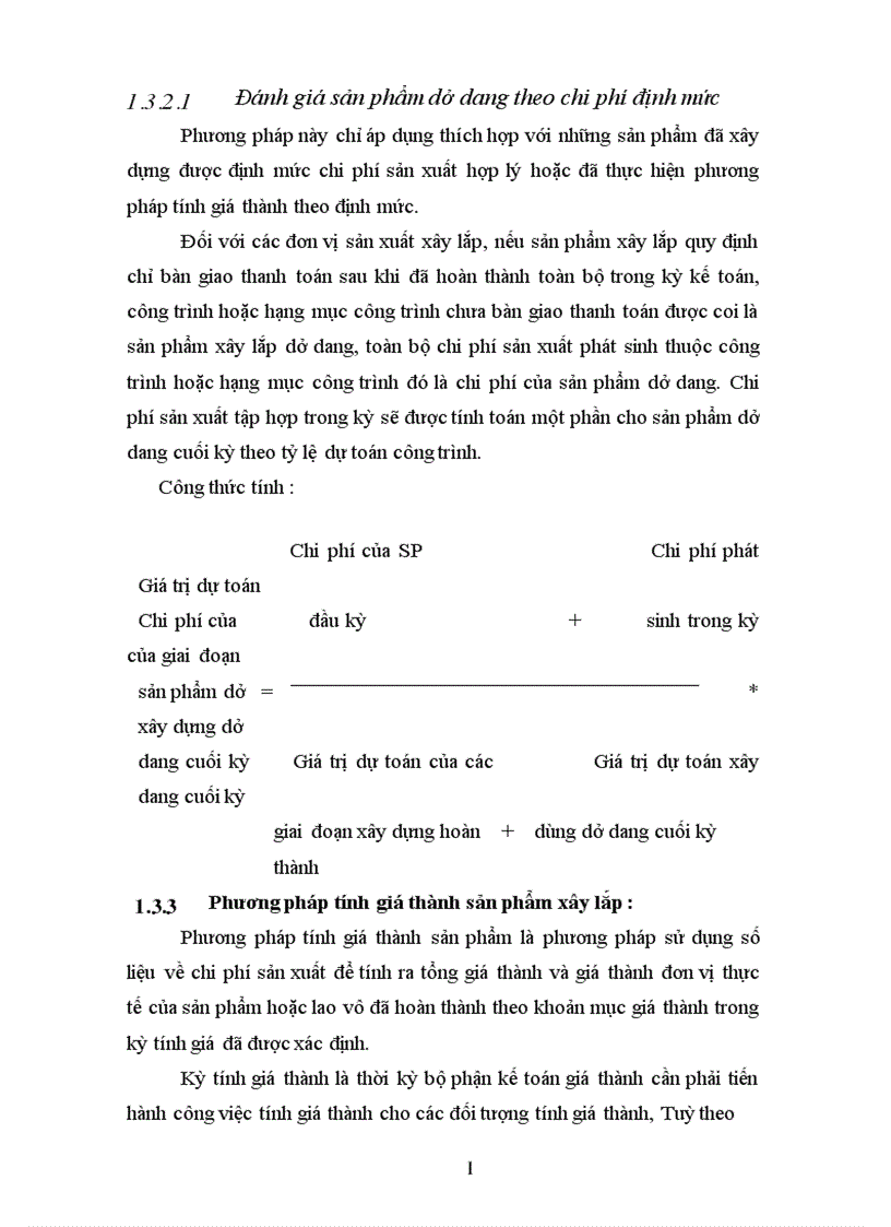 image for page Tổ Chức công tác kế toán chi phí sản xuất và tính giá thành sản phẩm xây lắp ở Xí Nghiệp Sông Đà 11 3 Công Ty Cổ Phần Sông Đà 11 1