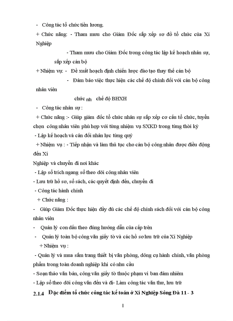 image for page Tổ Chức công tác kế toán chi phí sản xuất và tính giá thành sản phẩm xây lắp ở Xí Nghiệp Sông Đà 11 3 Công Ty Cổ Phần Sông Đà 11 1