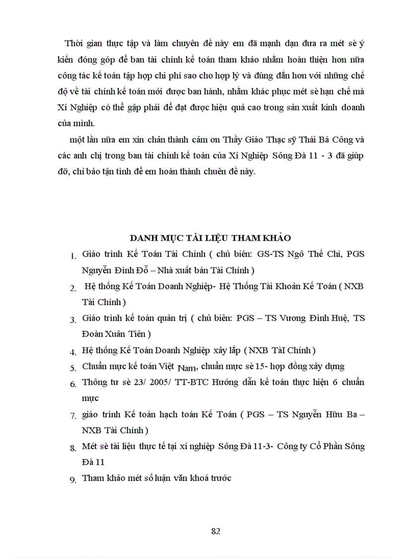 image for page Tổ Chức công tác kế toán chi phí sản xuất và tính giá thành sản phẩm xây lắp ở Xí Nghiệp Sông Đà 11 3 Công Ty Cổ Phần Sông Đà 11 1