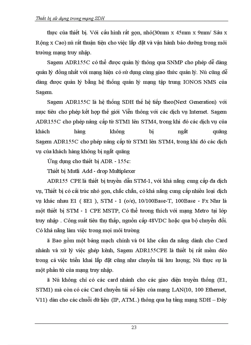 image for page Thiết bị sử dụng trong mạng SDH