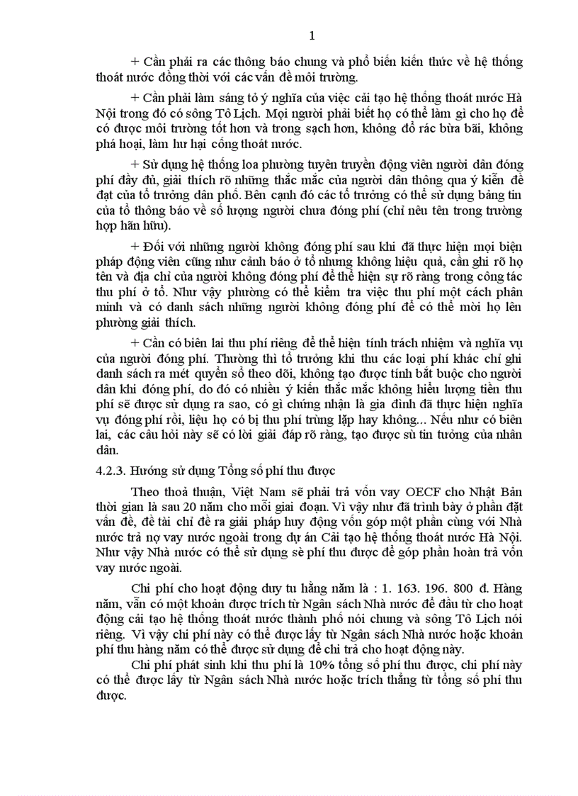 image for page Xây dựng mô hình xác định mức phí đóng góp của cộng đồng dân cư trực tiếp hưởng lợi từ việc cải thiệnmôi trường sông Tô Lịch giúp giảm bớt gánh nặng chi tiêu Ngân sách Nhà nước