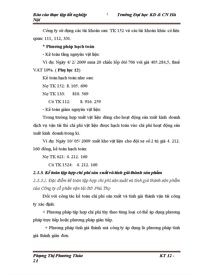 image for page Báo cáo thực tập tốt nghiệp về Công ty cổ phần vận tải ôtô Phú Thọ