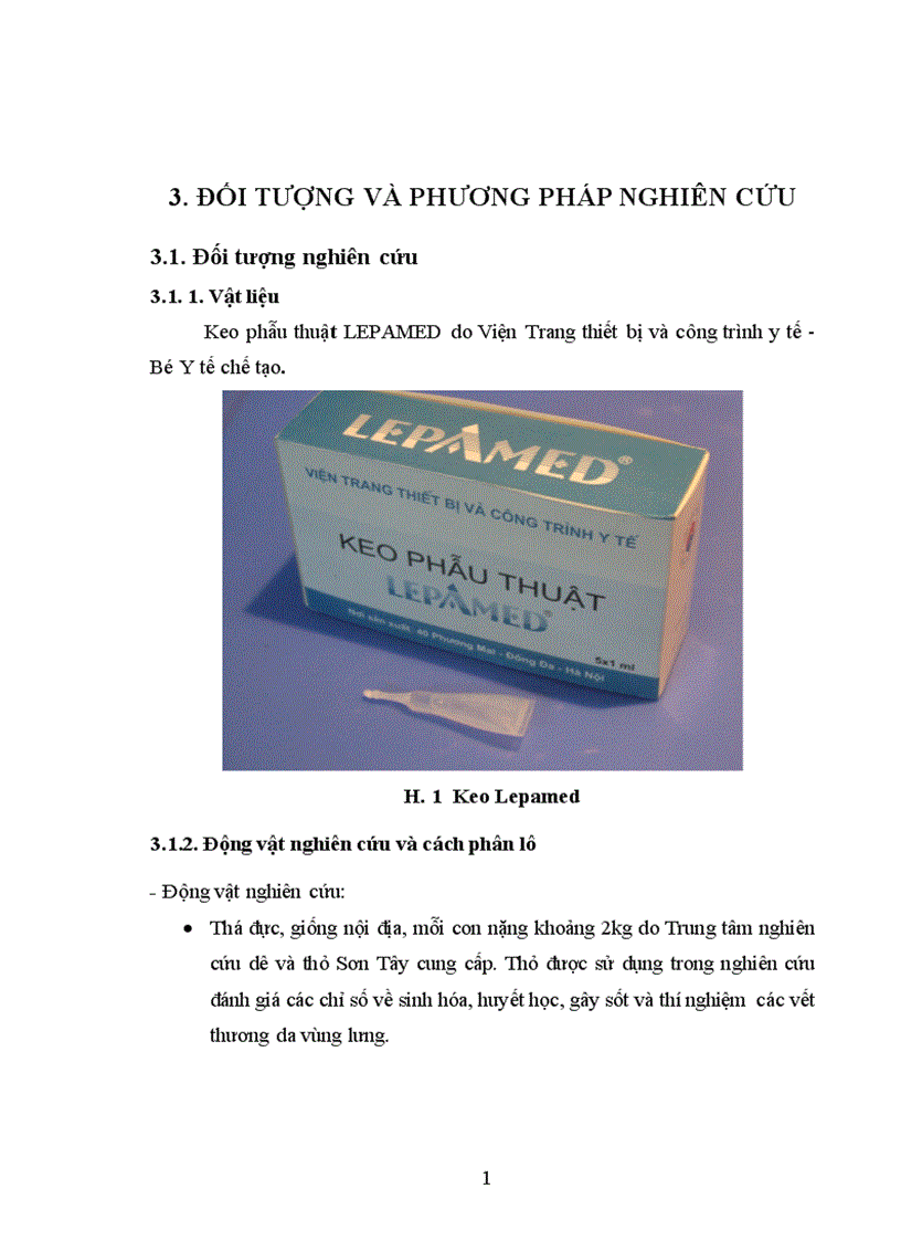 image for page Nghiên cứu tính phù hợp sinh học tính kháng khuẩn và khả năng liền mô của keo phẫu thuật Lepamed