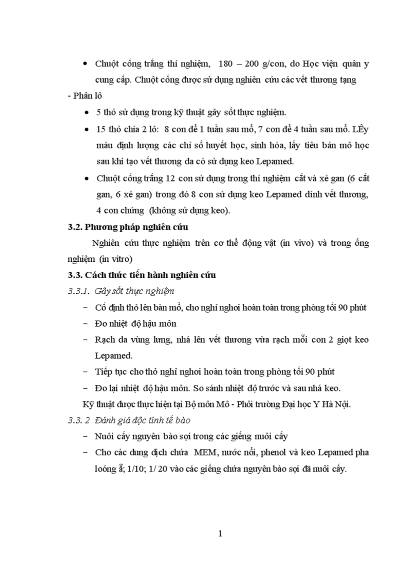 image for page Nghiên cứu tính phù hợp sinh học tính kháng khuẩn và khả năng liền mô của keo phẫu thuật Lepamed