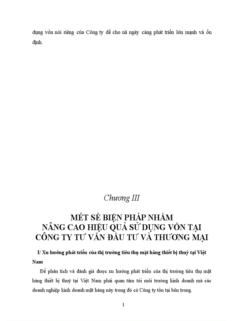 image for page Một số biện pháp nhằm nâng cao hiệu quả sử dụng vốn của Công ty Tư vấn đầu tư và Thương mại 1
