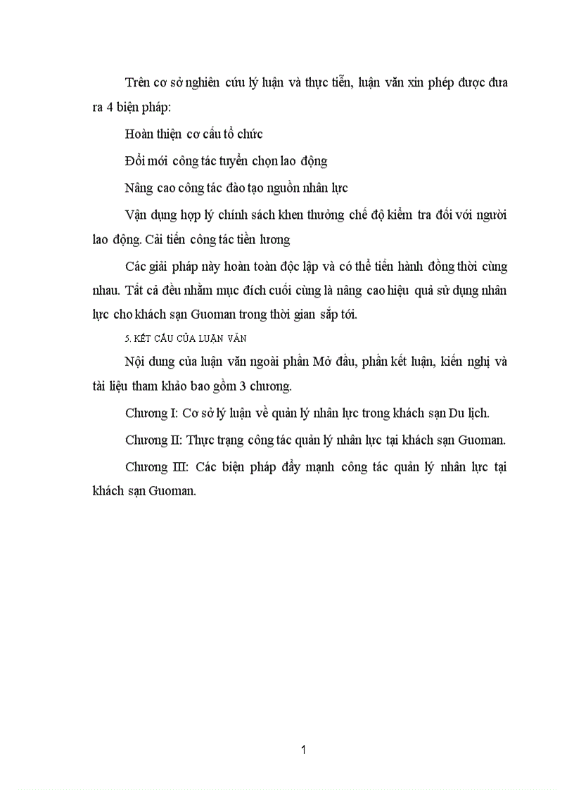 image for page Thực trạng và biện pháp nhằm góp phần hoàn thiện công tác quản lý nhân lực cho khách sạn Guoman 1