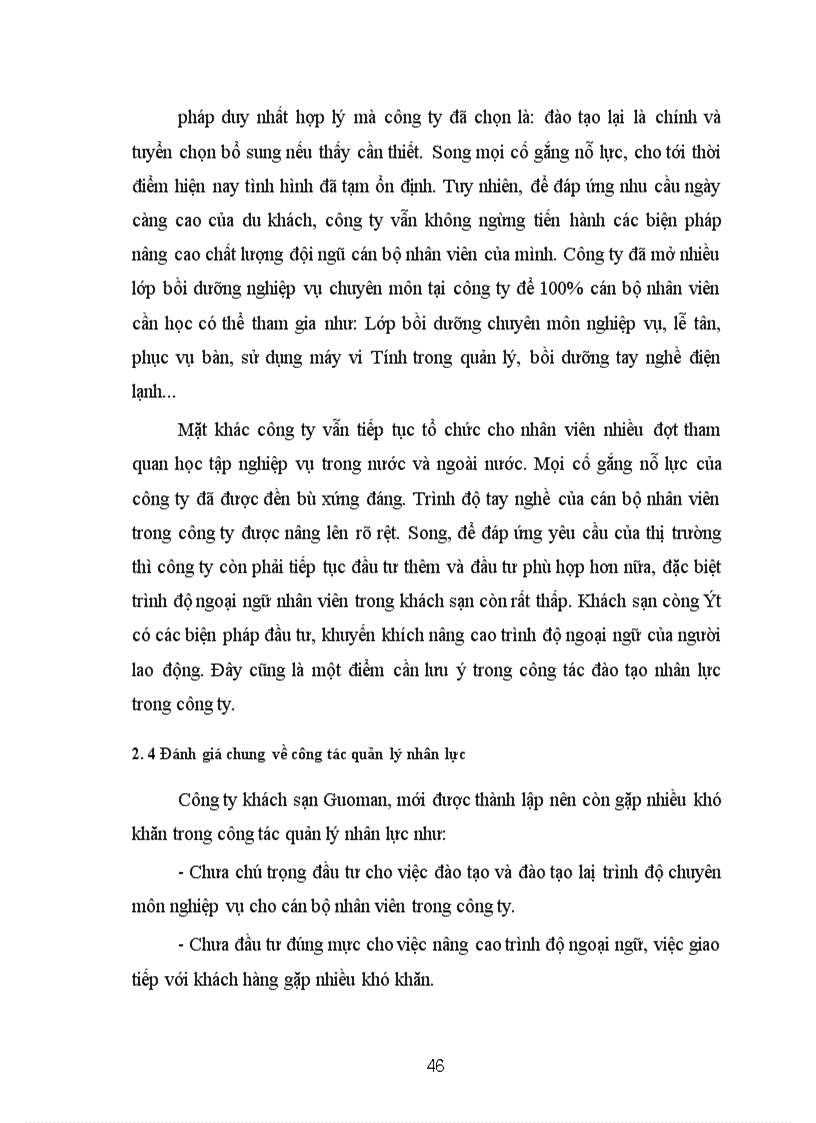 image for page Thực trạng và biện pháp nhằm góp phần hoàn thiện công tác quản lý nhân lực cho khách sạn Guoman 1