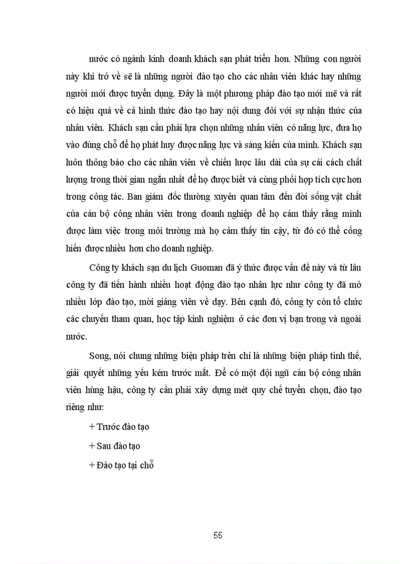 image for page Thực trạng và biện pháp nhằm góp phần hoàn thiện công tác quản lý nhân lực cho khách sạn Guoman 1