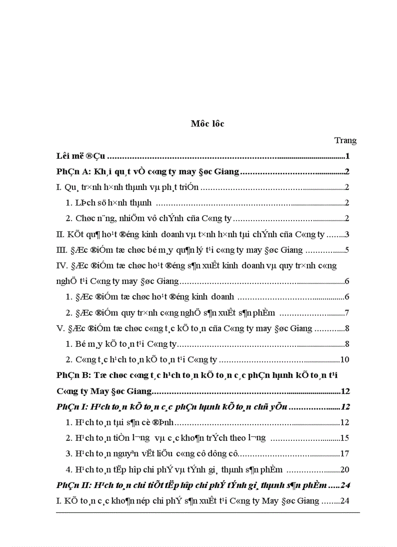 image for page Tổ chức công tác kế toán các phần hành kế toán tại Công ty May Đức Giang